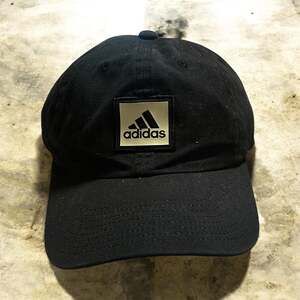 Adidas Ultimate Plus II Strapback Hat in Black with Metallic Gold Logo